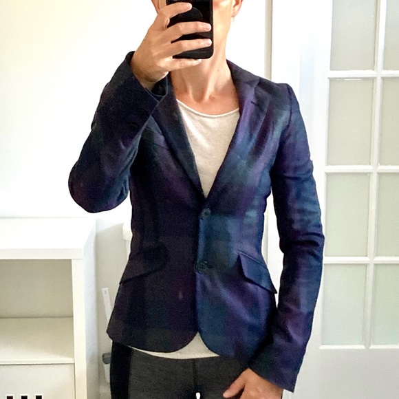 Boss Orange plaid blazer/jacket - purple/grey - size 0 - Picture 6 of 13